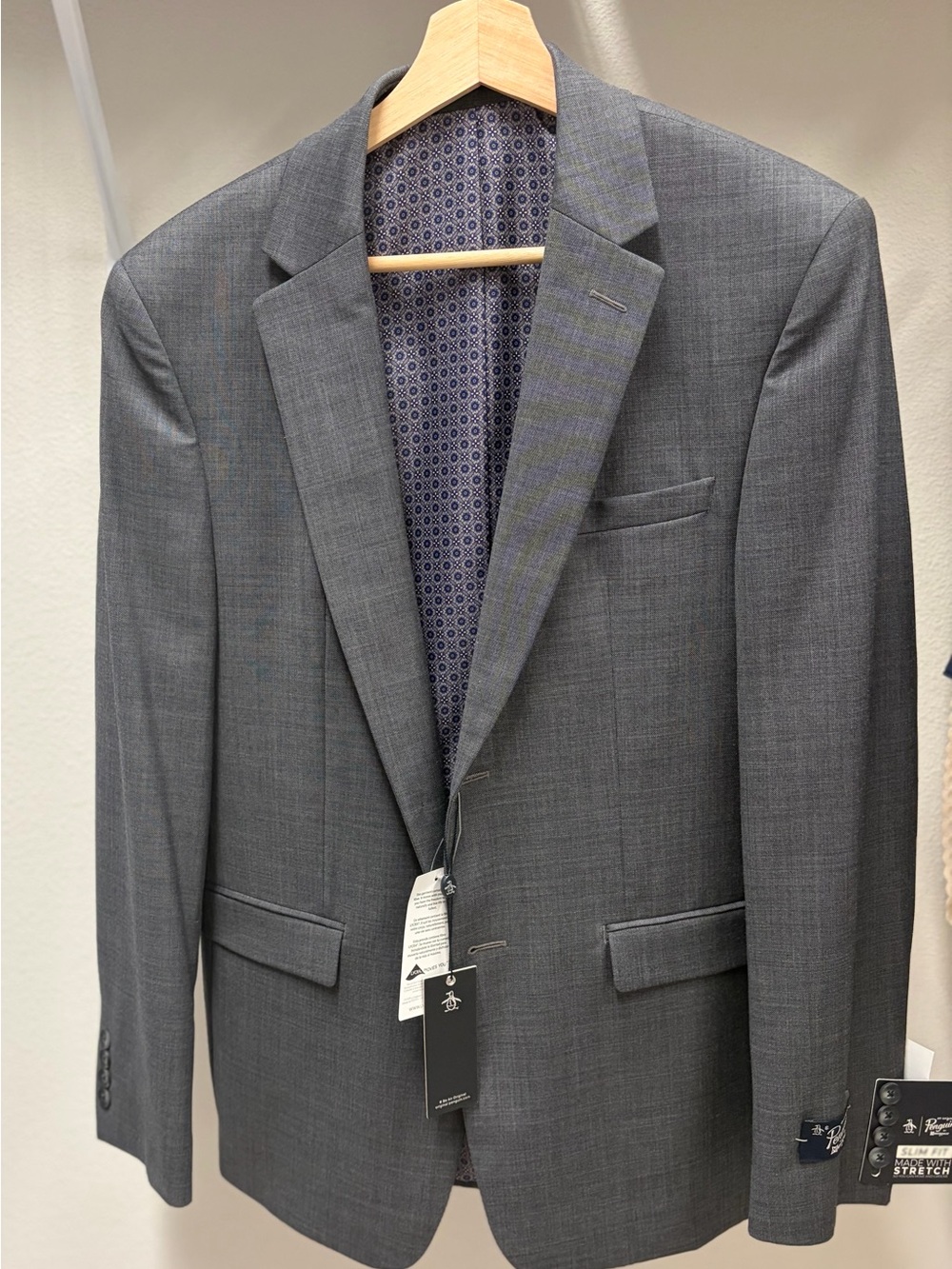 Men's Gray Slim Fit Blazer